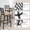 Costway Set of 2 Outdoor Bar Height Dining Chairs Patio Metal Bar Stools with Cushion
